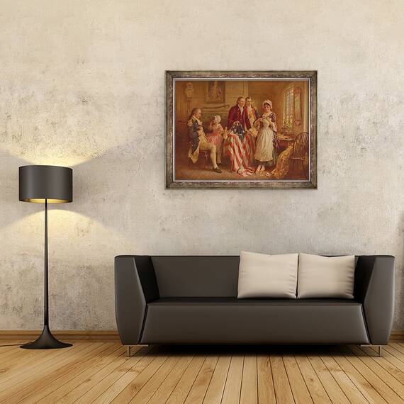 Tablou inramat - Jean Leon Gerome Ferris - Betsy Ross, 60 x 80 cm - 2- Roveli