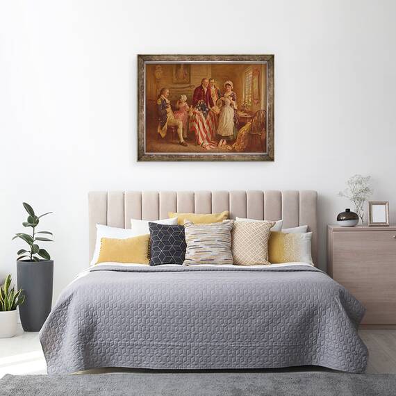 Tablou inramat - Jean Leon Gerome Ferris - Betsy Ross, 60 x 80 cm - 3- Roveli