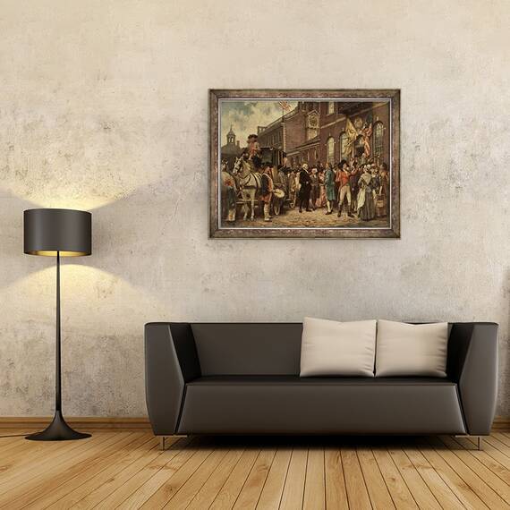 Tablou inramat - Jean Leon Gerome Ferris - Inaugurarea Washingtonului la Philadelphia, 60 x 80 cm - 2- Roveli