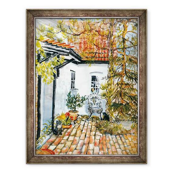 Tablou inramat - Joan Thewsey - Cabana lui Caroline - vechiul oficiu postal, 60 x 80 cm - - Roveli