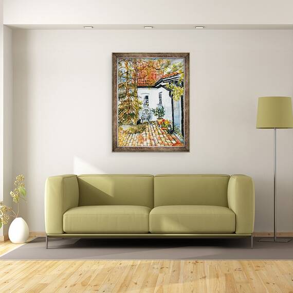 Tablou inramat - Joan Thewsey - Cabana lui Caroline - vechiul oficiu postal, 60 x 80 cm - 2- Roveli