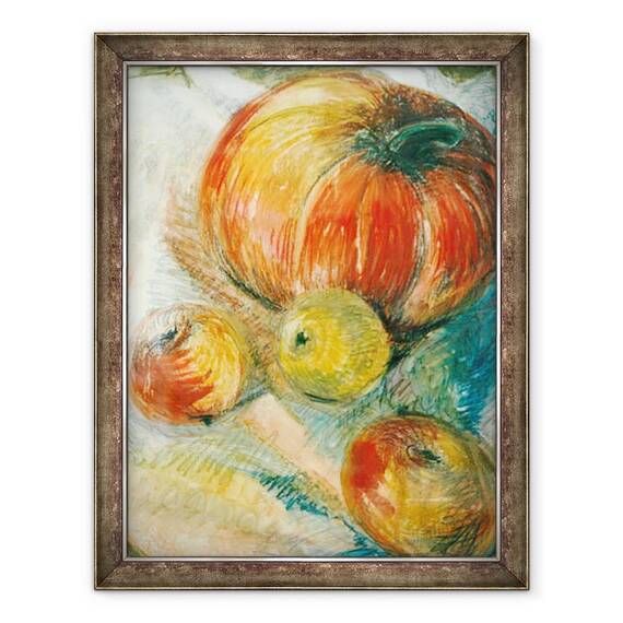 Tablou inramat - Joan Thewsey - Dovleac cu mere, 60 x 80 cm - - Roveli