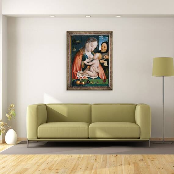 Tablou inramat - Joos van Cleve - Sfanta familie, 60 x 80 cm - 2- Roveli