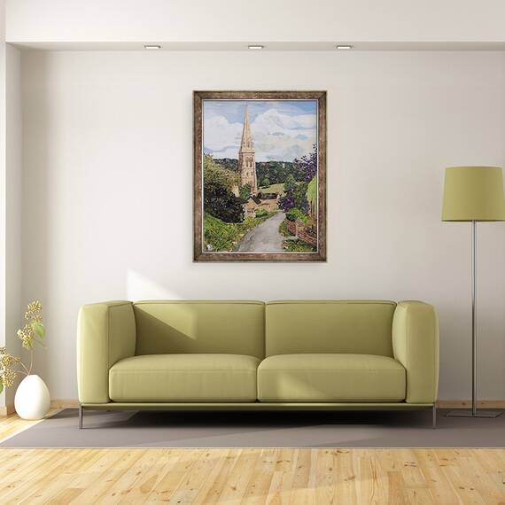 Tablou inramat - Kirstie Adamson - Satul Edensor, 60 x 80 cm - 2- Roveli
