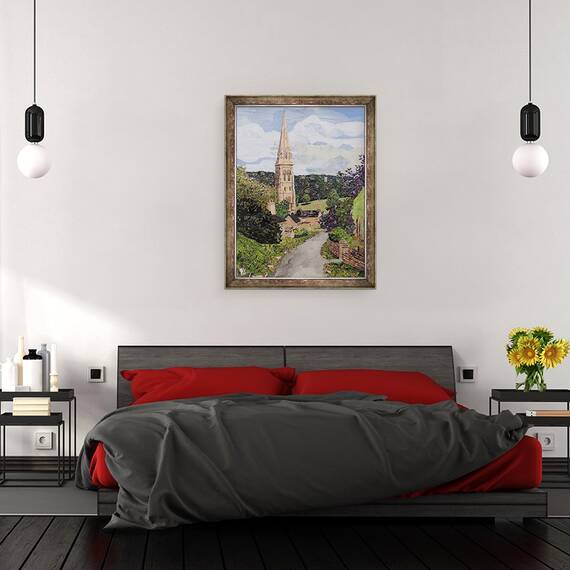 Tablou inramat - Kirstie Adamson - Satul Edensor, 60 x 80 cm - 3- Roveli