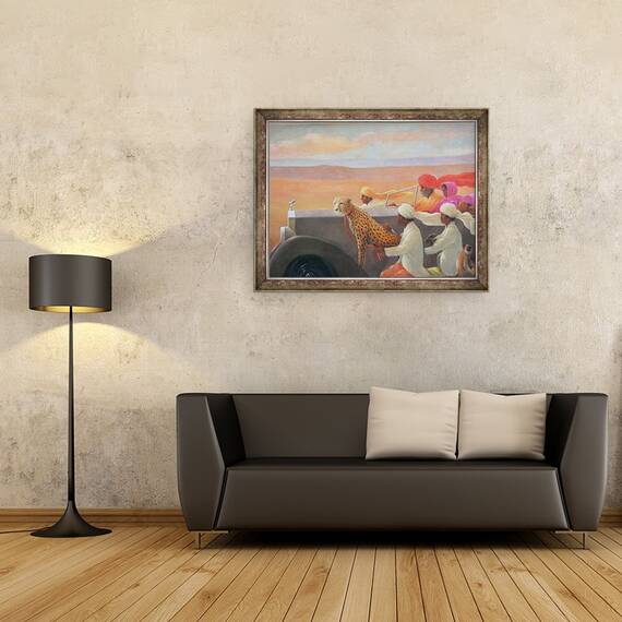 Tablou inramat - Lincoln Seligman - Petrecere de vanatoare, 60 x 80 cm - 2- Roveli