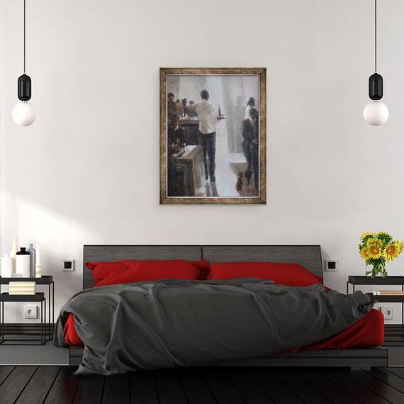 Tablou inramat - Lincoln Seligman - Piano Bar, 60 x 80 cm - 3- Roveli