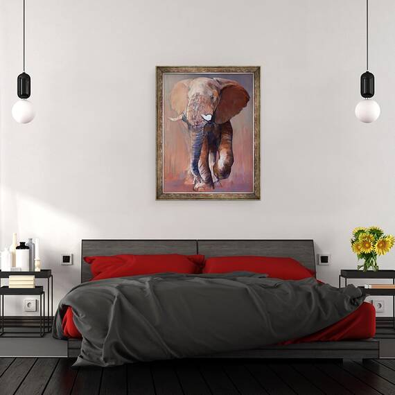 Tablou inramat - Mark Adlington - Loisaba Bull, 2018, 60 x 80 cm - 3- Roveli