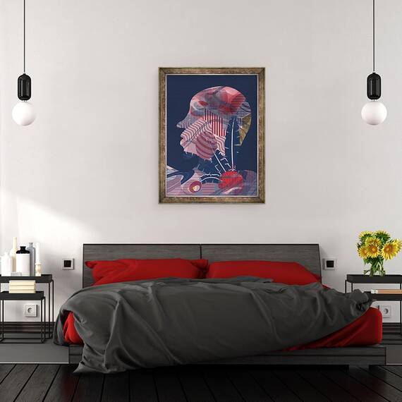 Tablou inramat - Nancy Kouta - Diversitate, 2019, 60 x 80 cm - 3- Roveli