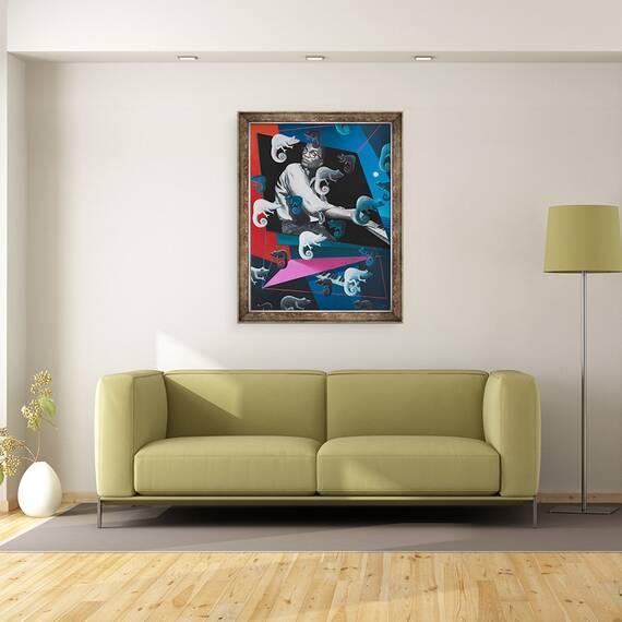 Tablou inramat - Ophelia Redpath - Chameleon, 60 x 80 cm - 2- Roveli