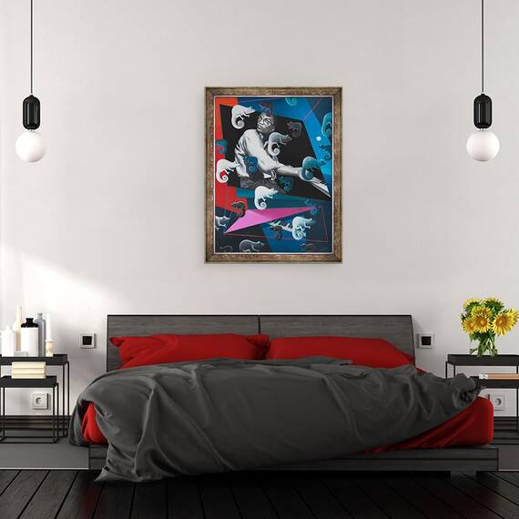 Tablou inramat - Ophelia Redpath - Chameleon, 60 x 80 cm - 3- Roveli