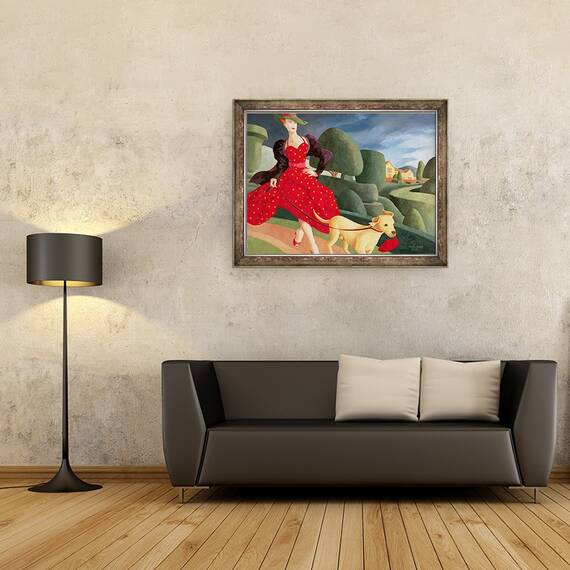 Tablou inramat - Ophelia Redpath - Un caine are bani?, 60 x 80 cm - 2- Roveli