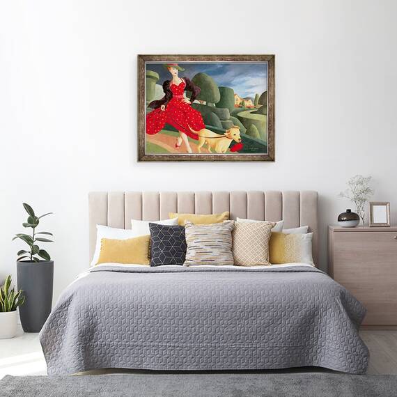 Tablou inramat - Ophelia Redpath - Un caine are bani?, 60 x 80 cm - 3- Roveli