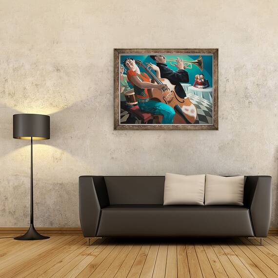 Tablou inramat - Ophelia Redpath - Un fel de albastru, 60 x 80 cm - 2- Roveli