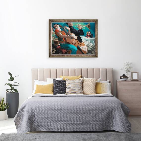 Tablou inramat - Ophelia Redpath - Un fel de albastru, 60 x 80 cm - 3- Roveli