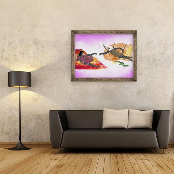 Tablou inramat - Osinachi - Crearea lui Steve, 60 x 80 cm - 2- Roveli