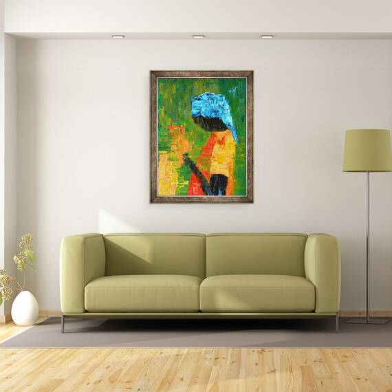 Tablou inramat - Patricia Brintle - Flori in mana, 60 x 80 cm - 2- Roveli