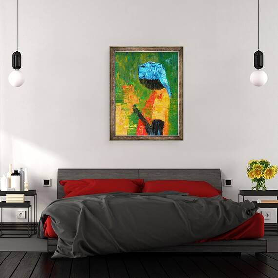 Tablou inramat - Patricia Brintle - Flori in mana, 60 x 80 cm - 3- Roveli