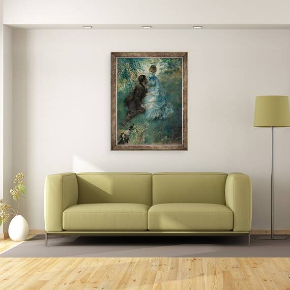 Tablou inramat - Pierre Auguste Renoir - indragostitii, 60 x 80 cm - 2- Roveli