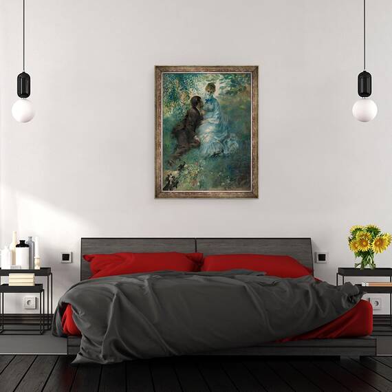 Tablou inramat - Pierre Auguste Renoir - indragostitii, 60 x 80 cm - 3- Roveli