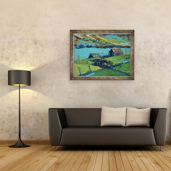 Tablou inramat - Sara Hayward - Ferma I, 60 x 80 cm - 2- Roveli