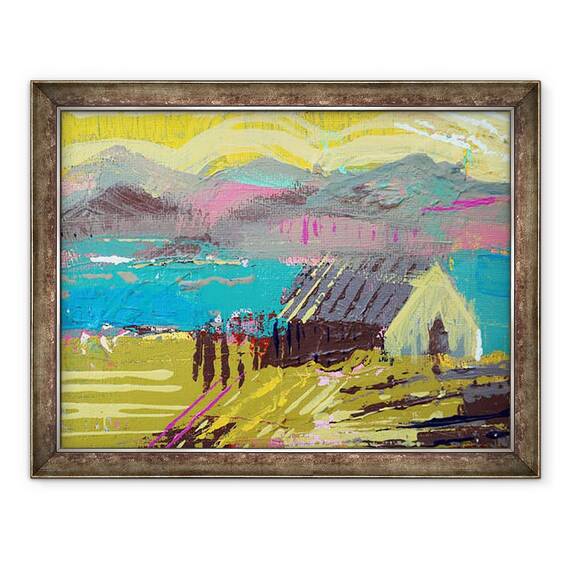 Tablou inramat - Sara Hayward - Retreat Iona I, 60 x 80 cm - - Roveli