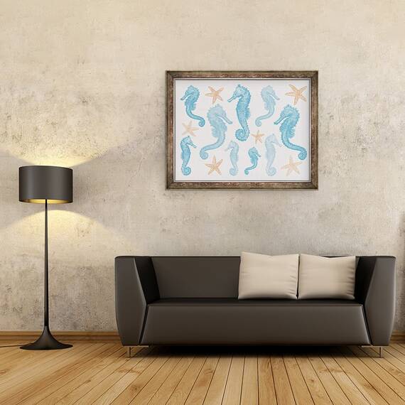 Tablou inramat - Sarah Hough - Cai de mare si Stea de mare, 2017, 60 x 80 cm - 2- Roveli