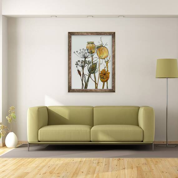 Tablou inramat - Sarah Thompson-Engels - Capete de seminte uscate, 60 x 80 cm - 2- Roveli