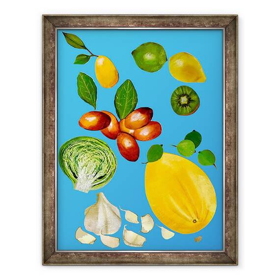 Tablou inramat - Sarah Thompson-Engels - Fructe & legume 2020, 60 x 80 cm - - Roveli