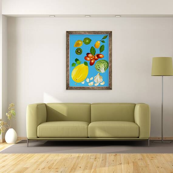 Tablou inramat - Sarah Thompson-Engels - Fructe & legume 2020, 60 x 80 cm - 2- Roveli