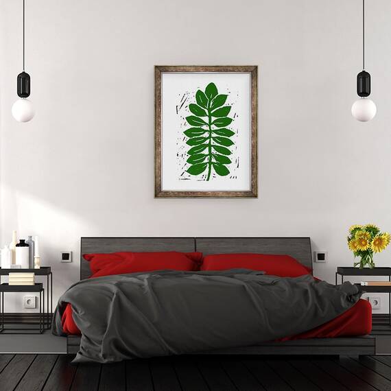 Tablou inramat - Sarah Thompson-Engels - Frunze, 60 x 80 cm - 3- Roveli