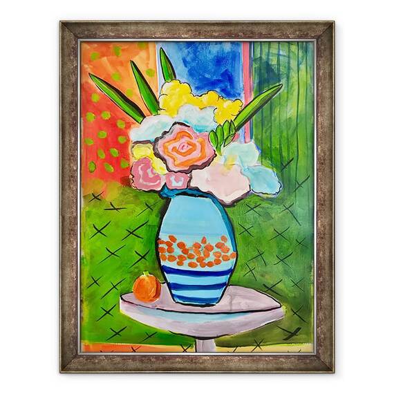 Tablou inramat - Sarah Thompson-Engels - Vaza de flori, 60 x 80 cm - - Roveli