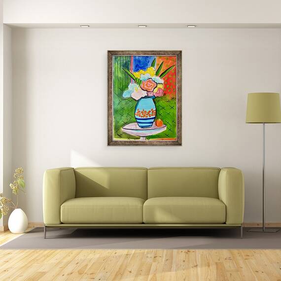 Tablou inramat - Sarah Thompson-Engels - Vaza de flori, 60 x 80 cm - 2- Roveli