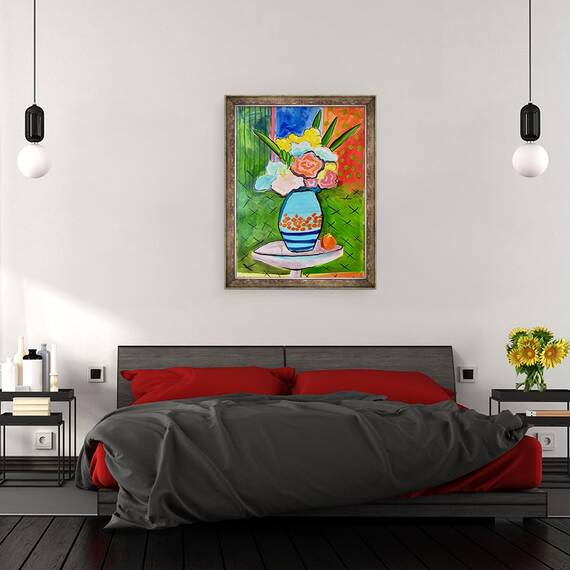 Tablou inramat - Sarah Thompson-Engels - Vaza de flori, 60 x 80 cm - 3- Roveli