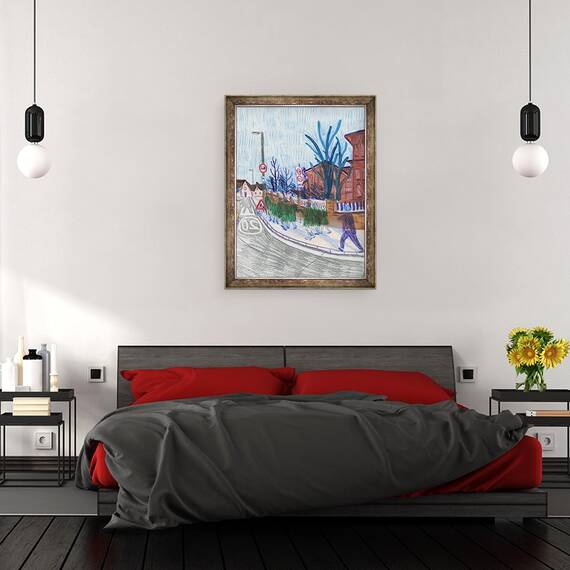 Tablou inramat - Sol Jeong - scolarite, 60 x 80 cm - 3- Roveli