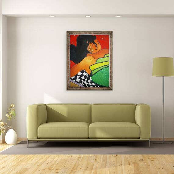 Tablou inramat - Timothy Nathan Joel - Fata adormita, 2001, 60 x 80 cm - 2- Roveli