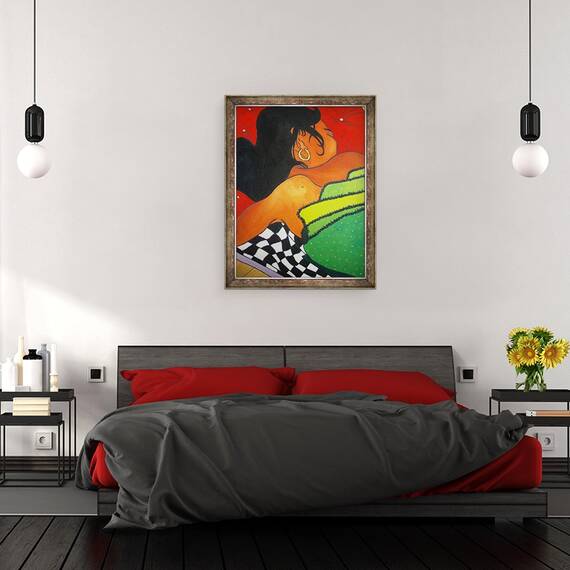 Tablou inramat - Timothy Nathan Joel - Fata adormita, 2001, 60 x 80 cm - 3- Roveli