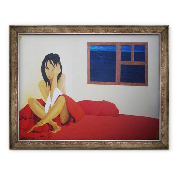 Tablou inramat - Timothy Nathan Joel - singur,2003, 60 x 80 cm - - Roveli