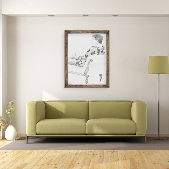 Tablou inramat - Vincent Alexander Booth - Femeie la discutii, 1997, 60 x 80 cm - 2- Roveli