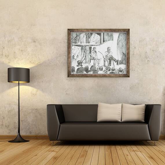Tablou inramat - Vincent Alexander Booth - Interviu cu Johnny Walker, 2007,, 60 x 80 cm - 2- Roveli
