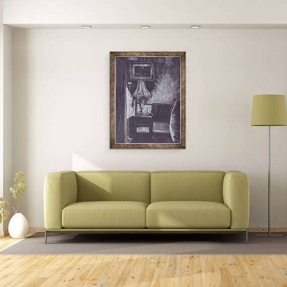 Tablou inramat - Vincent Alexander Booth - Lampa aprinsa la lumina lumanarilor, 1997, 60 x 80 cm - 2- Roveli