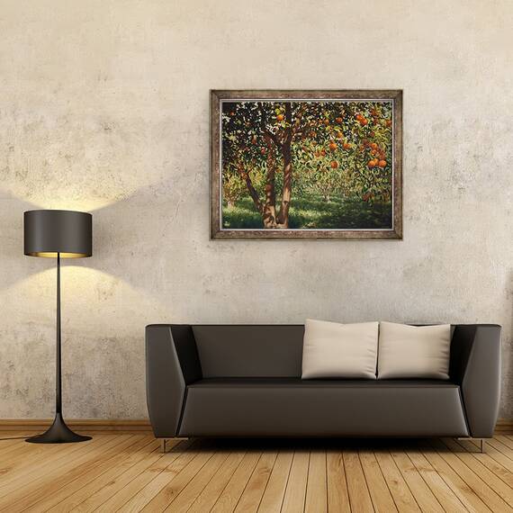 Tablou inramat - angus hampel - Tacerea sub portocale II, 2012, 60 x 80 cm - 2- Roveli