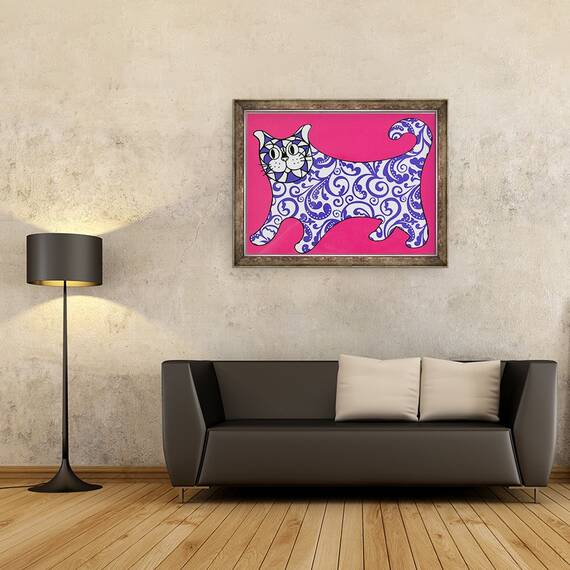 Tablou inramat - Anne Storno - Eu nu sunt un obiect decorativ, roz, 2015, 60 x 80 cm - 2- Roveli