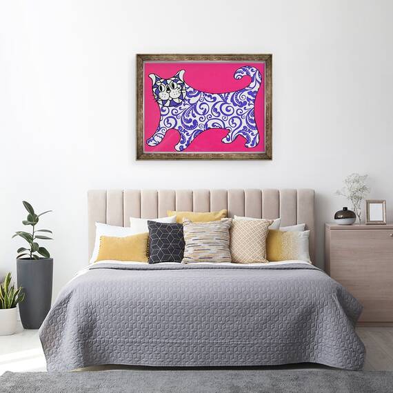 Tablou inramat - Anne Storno - Eu nu sunt un obiect decorativ, roz, 2015, 60 x 80 cm - 3- Roveli