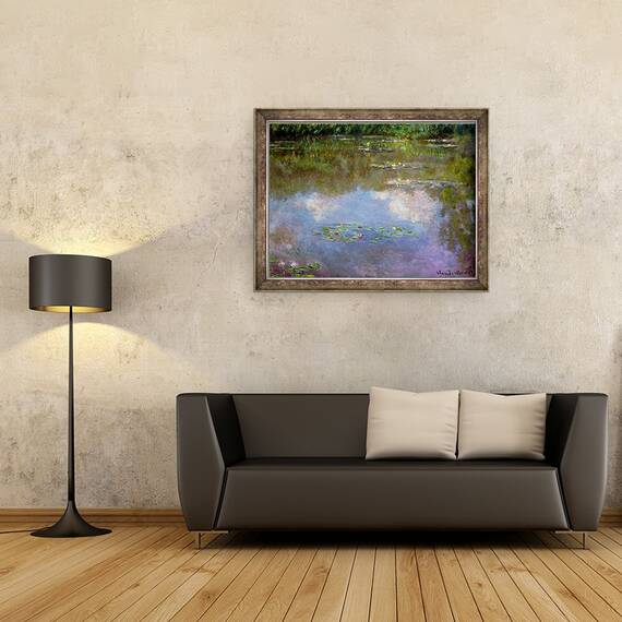 Tablou inramat - Claude Monet - Nuferi, norul, 60 x 80 cm - 2- Roveli