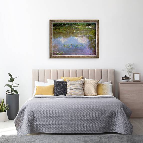 Tablou inramat - Claude Monet - Nuferi, norul, 60 x 80 cm - 3- Roveli