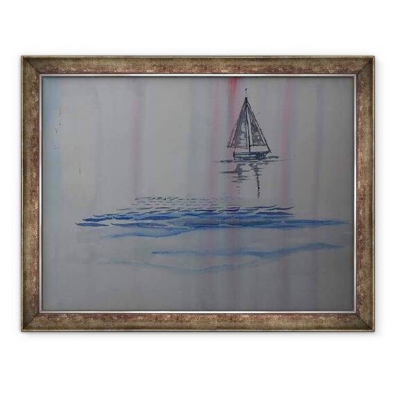 Tablou inramat - Cosima Duggal - barca fantoma, 60 x 80 cm - - Roveli