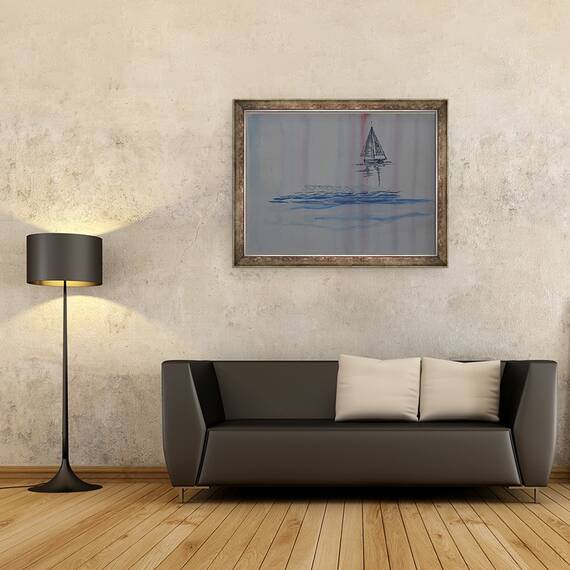 Tablou inramat - Cosima Duggal - barca fantoma, 60 x 80 cm - 2- Roveli