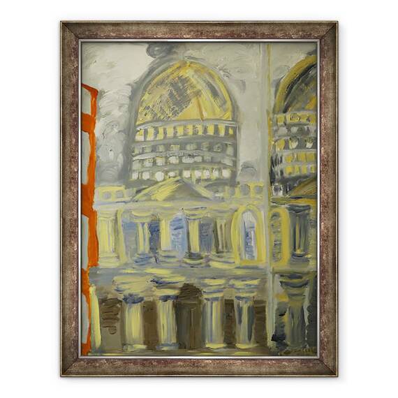 Tablou inramat - Cosima Duggal - Catedrala Sf. Pavel reflectata, 60 x 80 cm - - Roveli
