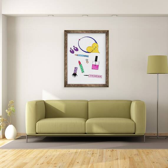 Tablou inramat - Daisy de Villeneuve - Bijuterii & Machiaj, 60 x 80 cm - 2- Roveli